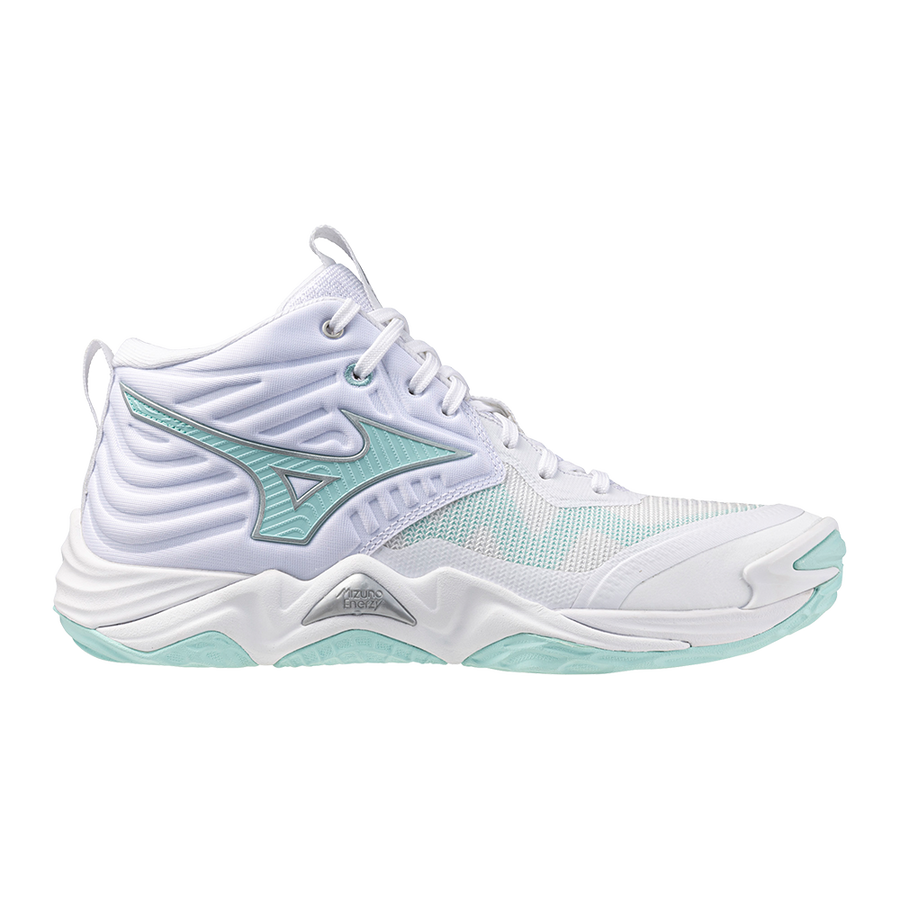 Mizuno WAVE MOMENTUM ELITE MID White/Blue Tint